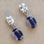 Awesome Aquamarine Ovals and Blue Kyanite in 14k White Gold Earrings - 2 Pieces For Sale In Raleigh - Image 6 of 6