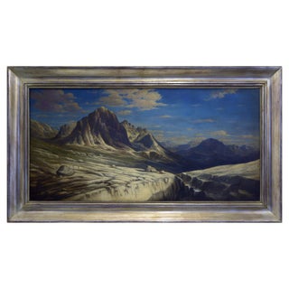 Paolo De Robertis, Ghiacciaio, Oil on Canvas, Framed For Sale