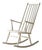 Vintage Scandinavian Rocking Chair in White Lacquered Wood from FDB, 1950s For Sale