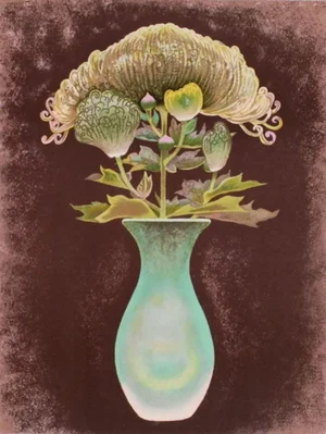 1970s "Flower" Lithograph by Yu Sugiyama