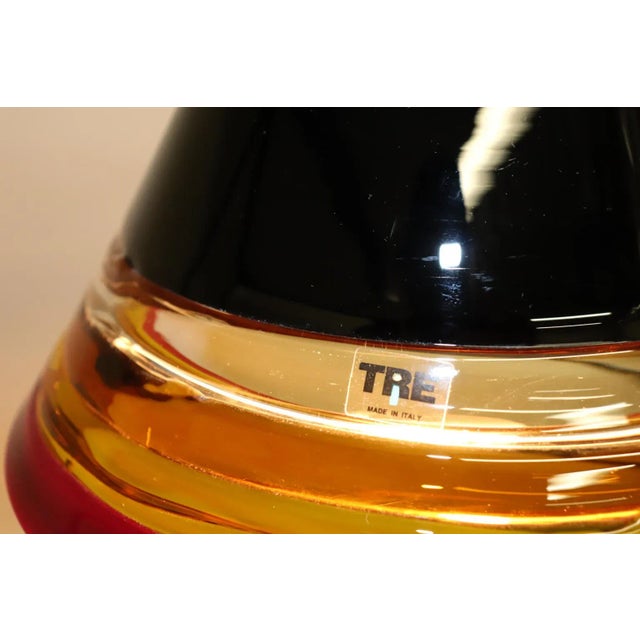 Black Mid-Century Modern Murano Glass Pendant Lamp For Sale - Image 8 of 9