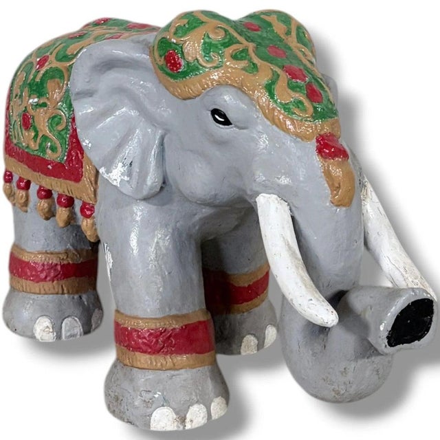 Vintage Elephant Sculptures with Intricate Details, Set of 2 For Sale - Image 6 of 10