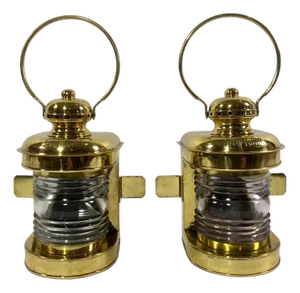 Pair of Solid Brass Lights from a Boat