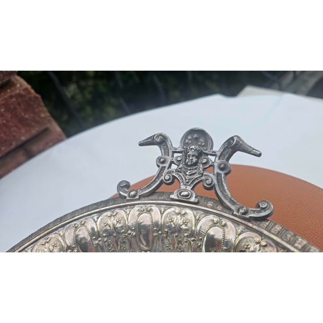 Art Nouveau Plated Platter with Angel Handles, 1890s For Sale - Image 3 of 8