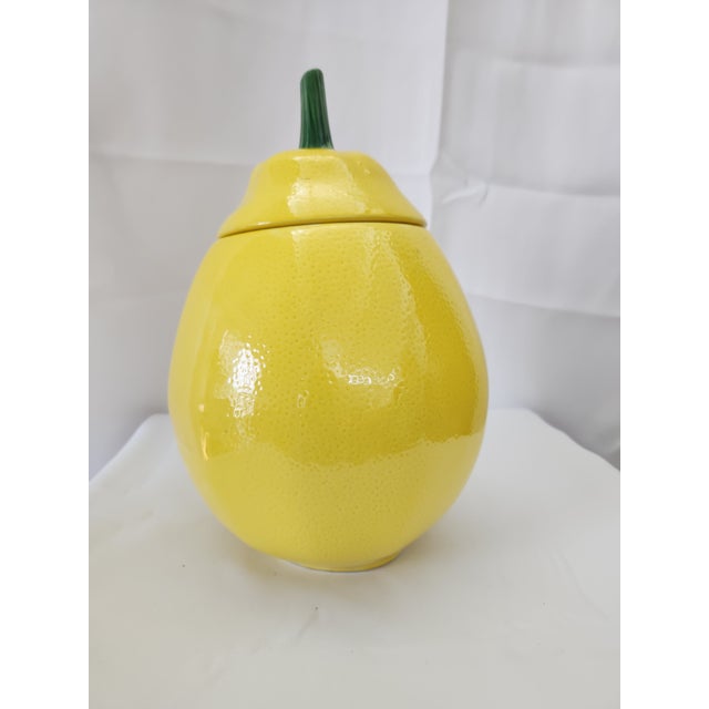 Vintage Lemon Shaped Ceramic Cookie Jar or Container Chairish