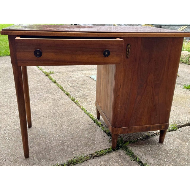 Art Deco Walnut Desk, 1930s For Sale - Image 4 of 7
