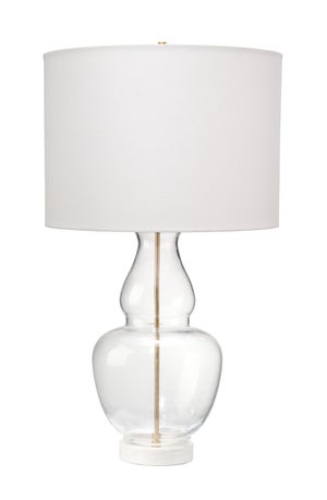 Poised Table Lamp, Clear Glass