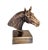 1970s Antique Brass Finish Metal Hand Carved Horse Head Bust Sculpture For Sale - Image 9 of 10