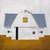 Two of a Kind by Justin Wheatley | Acrylic on Panel Minimalist depiction of a white barn. For Sale