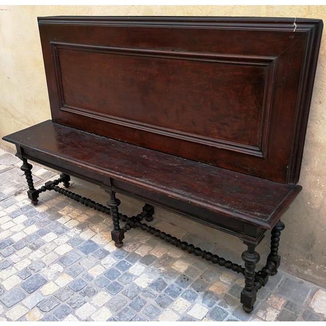 The architectural setting of this bench is still delightfully sixteenth-century, the legs are in fact made with a dense...