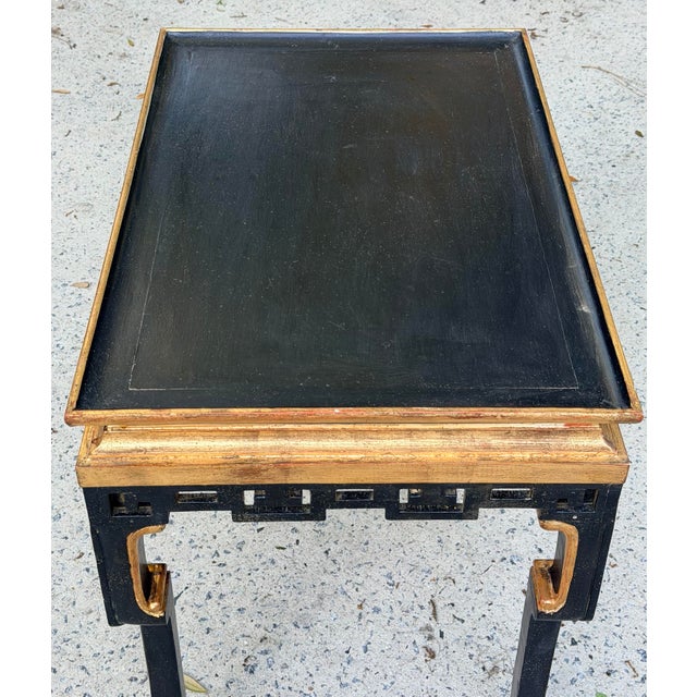 Japanese Antique Kasuga Table Gilt Decorated Black Painted Table For Sale - Image 4 of 17