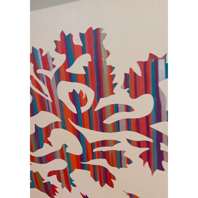 2020s Carla Honeycutt 6x4' Decorative Abstraction Featuring Birds and Branches For Sale - Image 5 of 5
