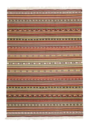 Vintage Turkish Striped Kilim Rug, 04'07 X 06'05