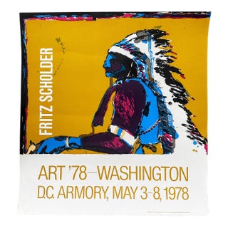 1970s Original Fritz Scholder 'Art '78" Exhibition Silkscreen Poster For Sale