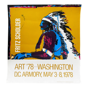 1970s Original Fritz Scholder 'Art '78" Exhibition Silkscreen Poster