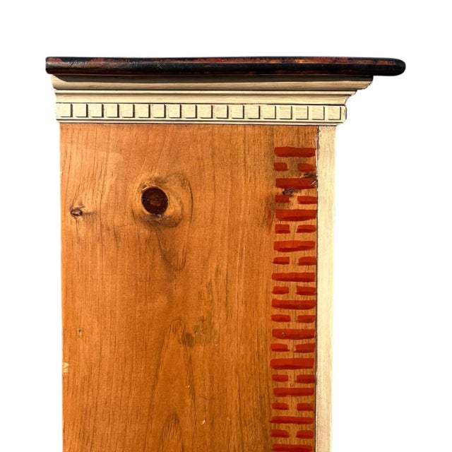 Tan Vintage Trompe l'Oeil Painted Architectural Cabinet For Sale - Image 8 of 13