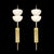 Brass Modernist Hand-Blown Murano Glass Reverse Dome Form Brushed Brass Sconces For Sale - Image 8 of 18