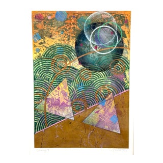 Post Modern Original Abstract Multimedia Art Painting by Jo Webster For Sale