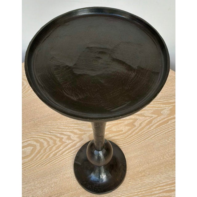Stylish Currey & Company Bronze Talia Drinks Table, showroom floor sample