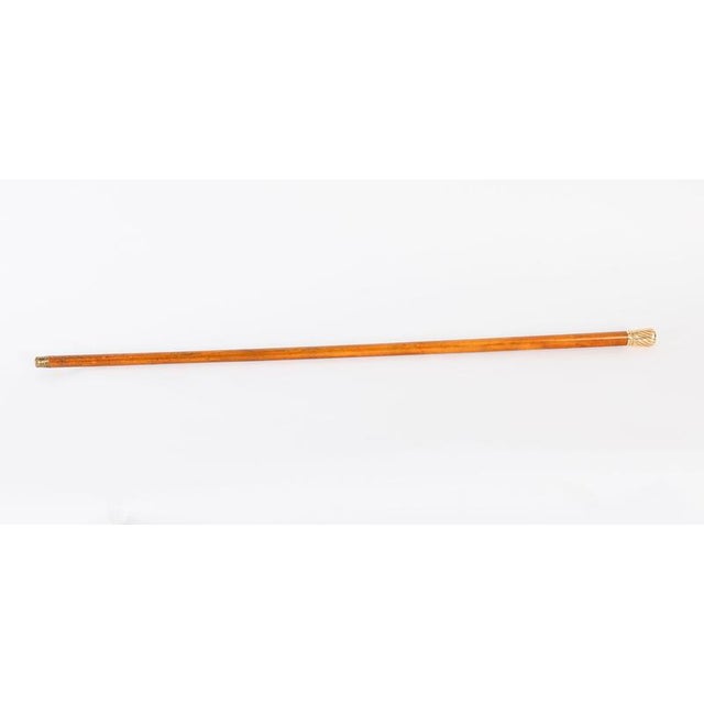 This is an exquisite antique Victorian walking cane with an 18ct gold pommel, by goldsmith Thomas Johnson, London, and...