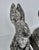 Composition Stone Garden Rabbit Sculptures With Weathered Patina, Pair For Sale - Image 13 of 14