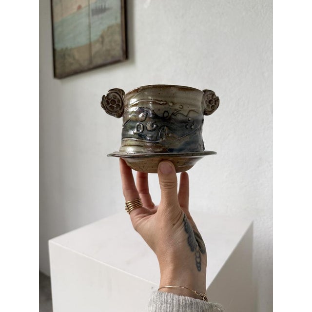 Ceramic Bowl with Handles Yvon Gauchot, 1960s For Sale - Image 12 of 18