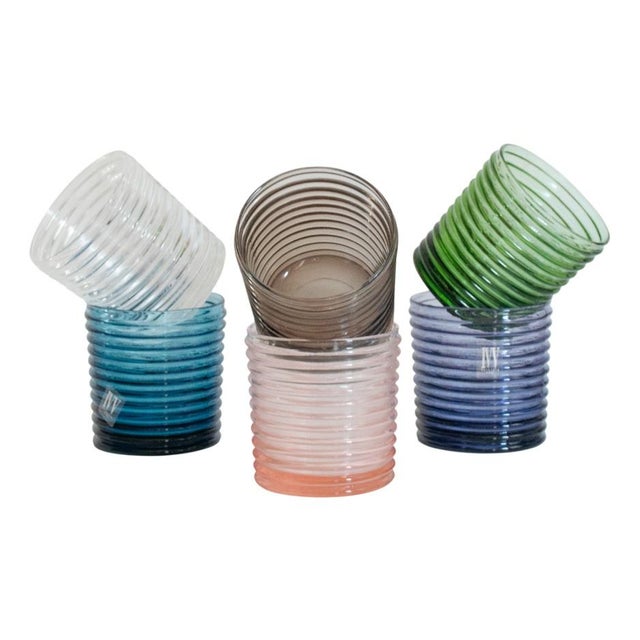 Vintage Italian Murano Glasses by Mariana Iskra for Ribes, Set of 6 For Sale - Image 18 of 18