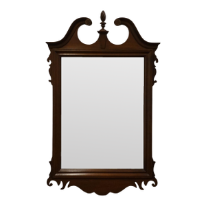 Lexington Furniture Solid Mahogany Traditional Style 32" Carved Pediment Dresser / Wall Mirror 623-203
