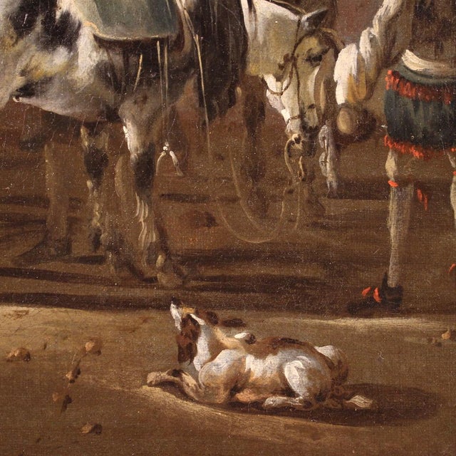 Flemish Artist, Hunting Scene, 1660, Oil on Canvas For Sale - Image 8 of 16