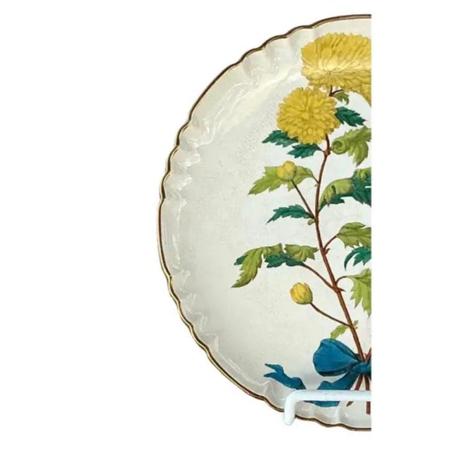 Minton Botanical Flower Spray Plates For Sale - Image 9 of 13