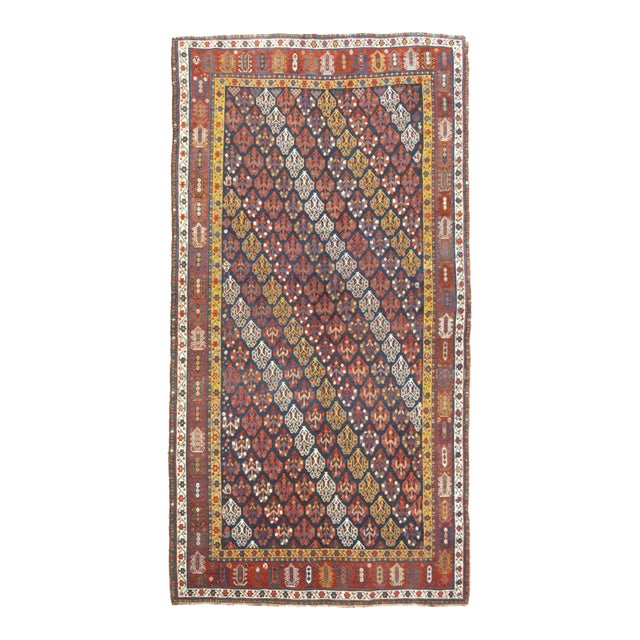 Late 18th Century Antique Persian Khamseh Rug 5'3'' x 9'6'' For Sale