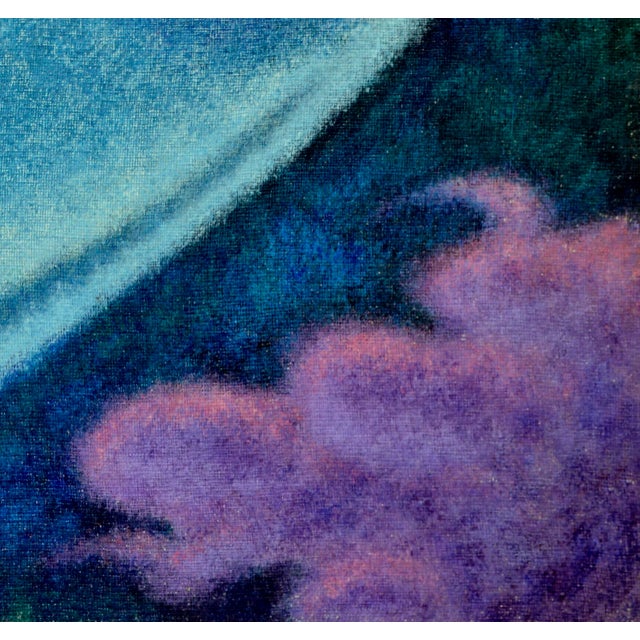 1960s Like a Comet - Nocturnal Sky in Oil on Masonite by Eleanor Perry For Sale - Image 5 of 6