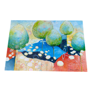 Monumental Abstract Landscape Painting by Kathleen Murphy Willer, “View Out My Studio Window” | 2019