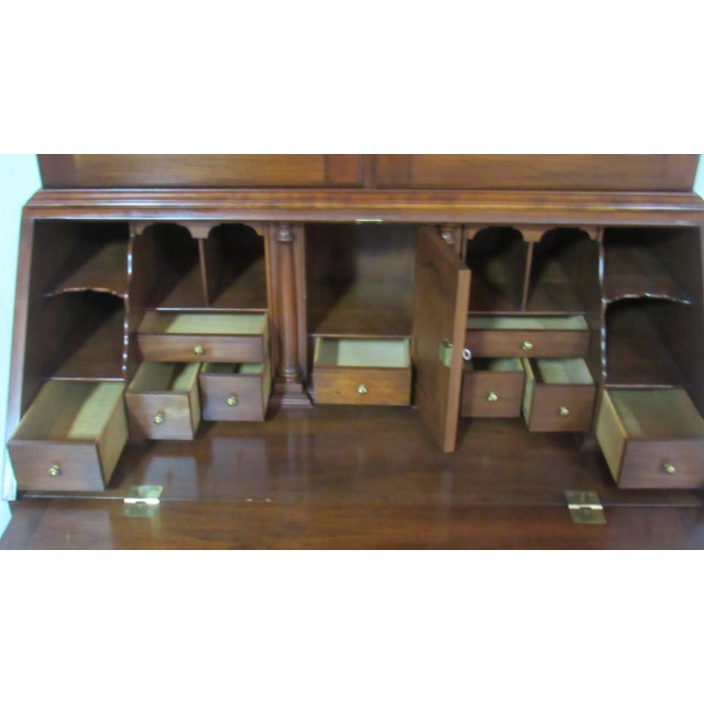 Wood Late 20th Century John Hancock Henkel Harris Secretary Desk Cherry Secret Compartment For Sale - Image 7 of 11