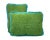Custom Handcrafted Artificial Turf Lumbar Pillow With Turquoise Ruffle - Small Lumbar For Sale In Tampa - Image 6 of 10