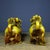 Amber Pair of Vintage Shoushan Stone Pi Xiu Figures – 5.5" Carved Guardian Beasts For Sale - Image 8 of 9