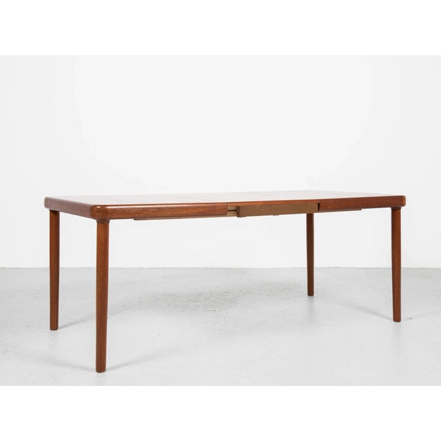 Mid-Century Modern Mid-Century Danish Extendable Dining Table in Teak with Rounded Corners and Butterfly Extension attributed to Johannes Andersen, 1960s For Sale - Image 3 of 13