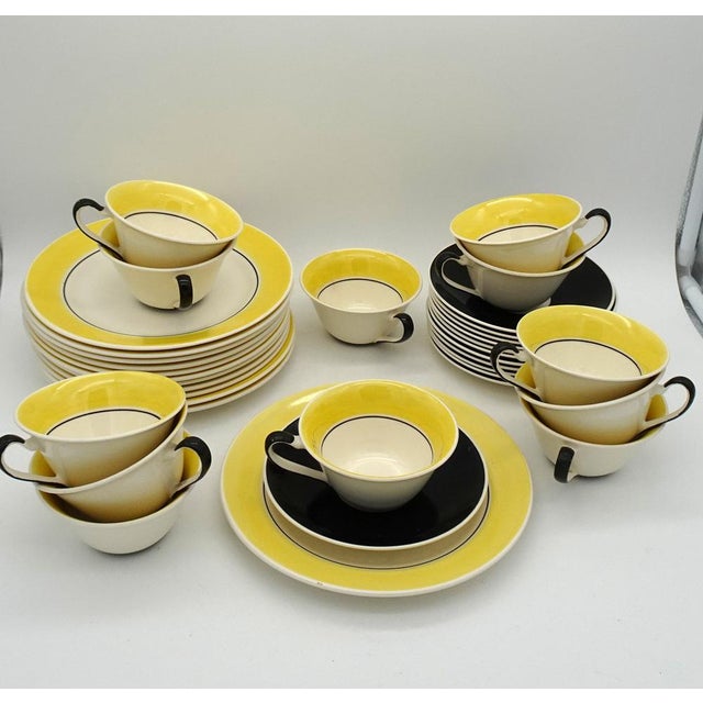 one cup has a hairline. All other pieces in good condition. Apparently the sugar bowl should be from another set. This...