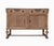 1940s Antique English Oak Sideboard With Bun Feet and Carved Details For Sale - Image 5 of 12