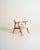 Oak frame and cotton blend upholstery. Scandinavian production, 1960s. Reupholstered. Scandinavian armchair with an oak...