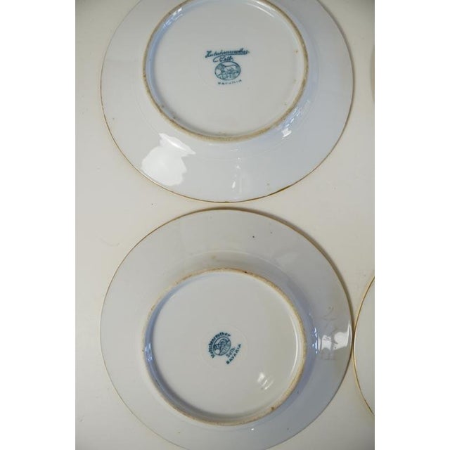 Antique Hutschenreuther Selb LHS Bavaria Gold Crest Salad Plates - Set of 4 For Sale - Image 11 of 15