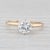 0.74ct Round Diamond Solitaire Engagement Ring 14k White Yellow Gold Size 4.75 For Sale - Image 4 of 8