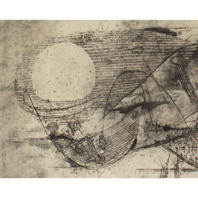 “Les Deux Chats” Abstract Etching by Johnny Friedlaender For Sale In Indianapolis - Image 6 of 8