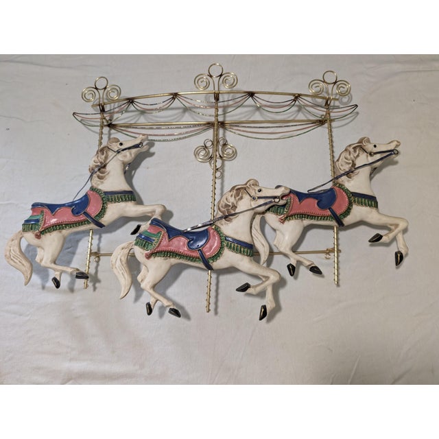 C Jere Carousel Horses Metal Style Wall Sculpture For Sale - Image 14 of 15