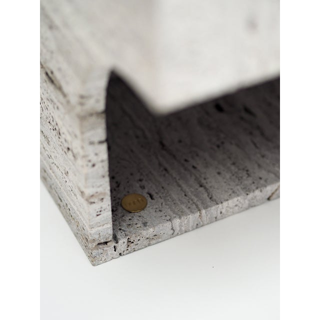 Not Yet Made - Made To Order Titanium Arch 01.2 C Side Table in Travertine by Sam Goyvaerts for barh.design For Sale - Image 5 of 13