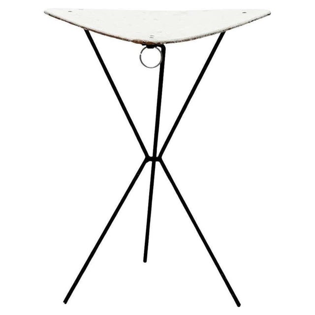 Metal Mid-Century French Side Table, 1960s For Sale - Image 7 of 8