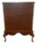 Chest of Drawers Queen Ann Style Antique Cherry Wood Unique Chest on Base Age 1850's For Sale