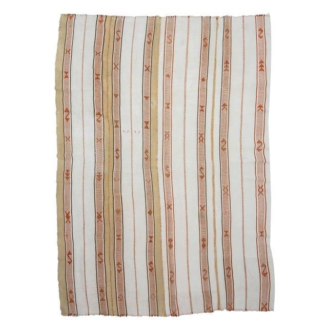 Textile 1960s Vintage Striped Turkish Kilim Rug- 7′8″ × 10′9″ For Sale - Image 7 of 7