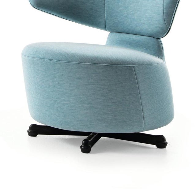 Blue Aki-Biki-Canta Swivel Armchairs by Toshiyuki Kita for Cassina, Set of 3 For Sale - Image 8 of 12