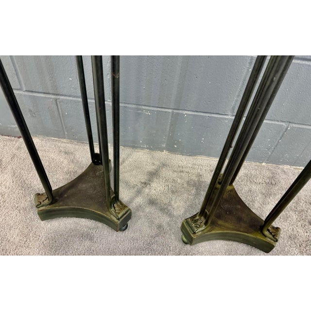 Artd Deco Modern Metal Fern Stands - A Pair of 2 For Sale - Image 10 of 13
